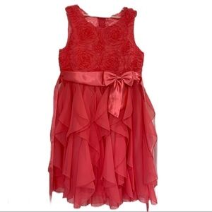 American Princess girls peach party dress